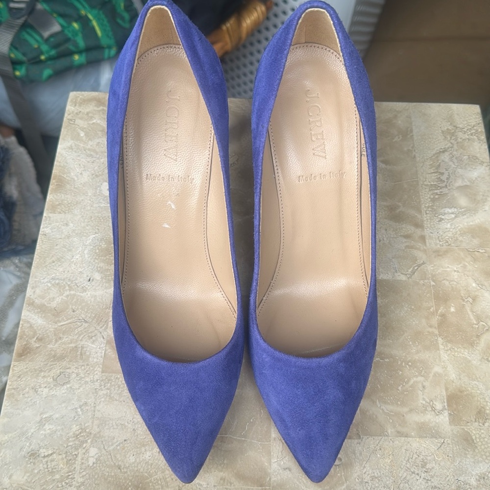J. Crew Blue Leather Shoes Sz 7